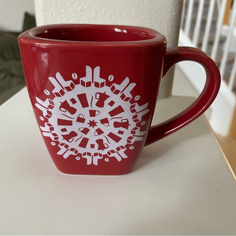 Starbucks 2006 Red Square Bottom Coffee Tea Mug